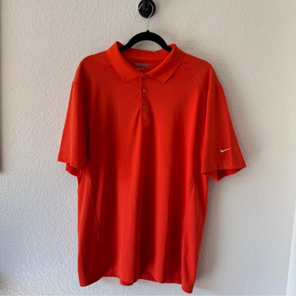 Nike Orange Polo Shirt Vibrant Cotton Blend